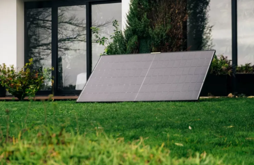 BeemOn solar panel in garden
